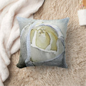 白いバラの写真 クッション (ブランケット)