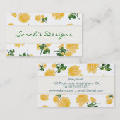 白いバラの名かわいらし刺フローラ 名刺 (正面/裏面)