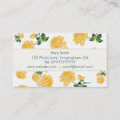 白いバラの名かわいらし刺フローラ 名刺 (裏面)