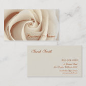 白いバラの名刺 名刺 (正面/裏面)