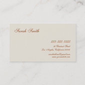 白いバラの名刺 名刺 (裏面)