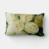 白いバラの枕 ランバークッション (裏面)