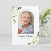 白いバラの死亡届スペインの出 サンキューカード (スタンド正面)