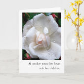 白いバラの母の日のカード カード (黄色い花)