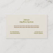 白いバラの水彩入りヴィンテージ 名刺 (裏面)