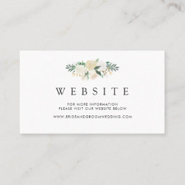 白いバラの水彩画|のウェブサイト 名刺