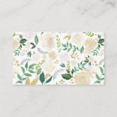 白いバラの水彩画|のウェブサイト 名刺 (裏面)