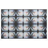 白いバラの生地 ファブリック (ファットクウォーター)