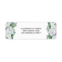 白いバラの緑の結婚葉