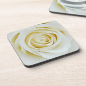 白いバラの花のコースター コースター (左側)