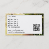 白いバラの花の名刺 名刺 (裏面)