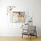 白いバラの花の愛する記憶の写真 タペストリー (インサイチュ(横))