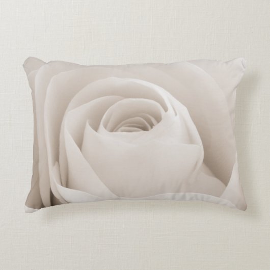 白いバラの花びらの閉めて下さい アクセントクッション (正面)