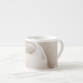 白いバラの花びらの閉めて下さい エスプレッソカップ (正面右)