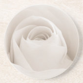 白いバラの花びらの閉めて下さい コースター (正面)