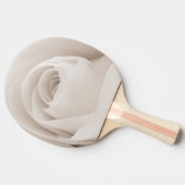 白いバラの花びらの閉めて下さい 卓球ラケット (横)