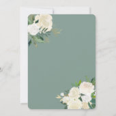 白いバラの花束|のはっきりしたなアンパーサンドの結婚式の招待 招待状 (裏面)