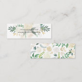 白いバラの花束|のウェブサイト スキニー名刺 (正面/裏面)