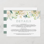 白いバラの花束|の結婚の詳細 エンクロージャーカード (正面/裏面)