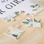 白いバラの花束|私のフラワー・ガールですか。 ジグソーパズル (側面)