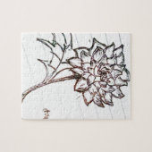 白いバラの花 ジグソーパズル (横)