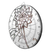 白いバラの花 ダーツボード (正面右)