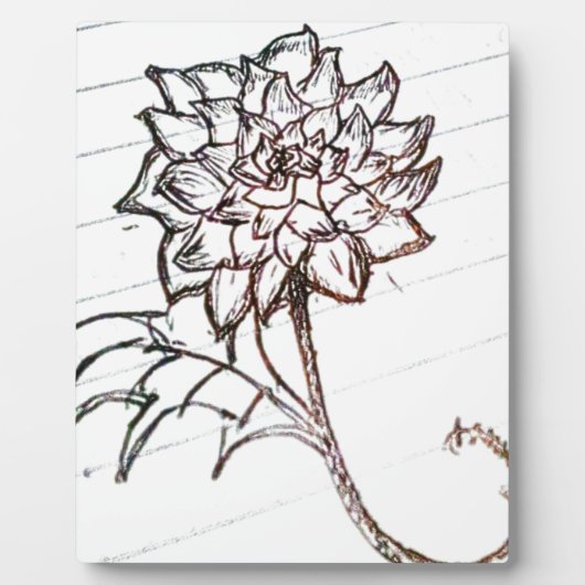 白いバラの花 フォトプラーク (正面)