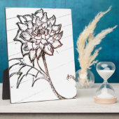 白いバラの花 フォトプラーク (側面)