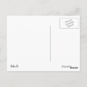 白いバラの葉書を持つ女性 ポストカード (裏面)