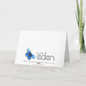 白いバラの蕾のウェディング感謝カード  landscape サンキューカード (裏面)