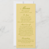 白いバラの蕾の結婚披露宴夕食メニュー 招待状 (裏面)