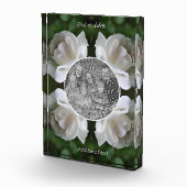 白いバラの雨滴フレーム独自の作成 フォトブロック (右)