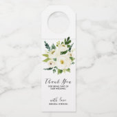 白いバラはタイポグラフィ花束感謝していしています ボトルネックタグ (裏面)