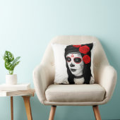 白いバラを持つ死んだ女の子の日 クッション (椅子)