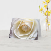 白いバラ愛 カード (黄色い花)