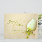 白いバラ結婚の大きな風景への招待 招待状 (スタンド正面)