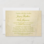 白いバラ結婚の大きな風景への招待 招待状 (裏面)