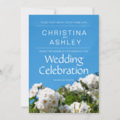 白いバラ結婚の 招待状 (正面)