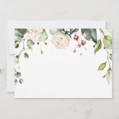 白いバラ、あじさい花嫁プロポーザル サンキューカード (裏面)