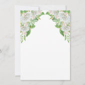 白いバラ | オーキッド フラワーの生命のお祝い 招待状 (裏面)