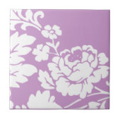 白いバラ、カスタマイズ可能な背景色 タイル (正面)