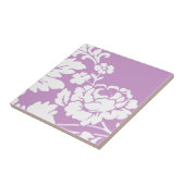 白いバラ、カスタマイズ可能な背景色 タイル (側面)