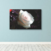 白いバラ –  キャンバスプリント (インサイチュ (ウッドフロア))