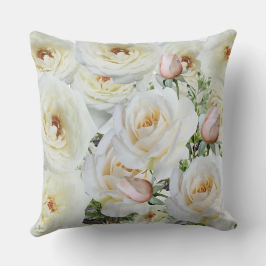 白いバラ クッション (裏面)