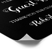 白いバラ | ゲストブックにサイン ウェディングサイン ポスター (角)