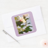 白いバラ スクエアシール (封筒)