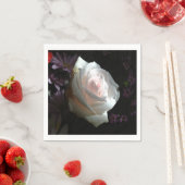 白いバラ –  スタンダードカクテルナプキン (インサイチュ)