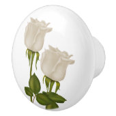 白いバラ セラミックノブ (右)