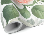 白いバラ ラッピングペーパー (ロールコーナー)