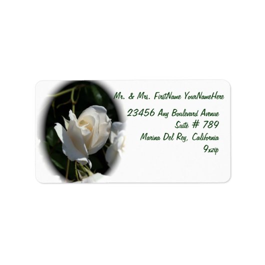 白いバラ ラベル (正面)